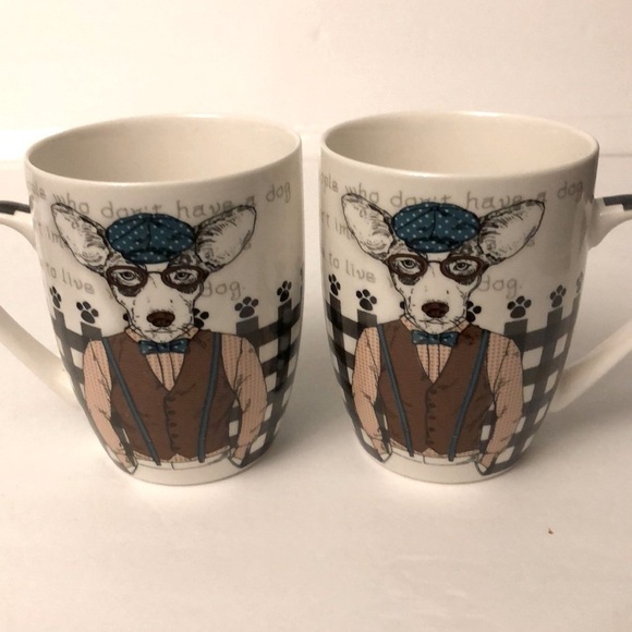 Pair of Dressed Up Dog Coffee Mug People Who Don’t Have A Dog - Picture 1 of 7